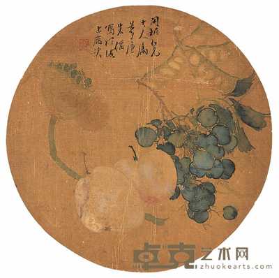 朱梦庐 花卉 25×25cm